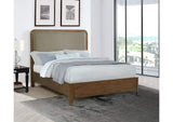 223321Q Maderia 57-inch Upholstered Queen Panel Bed Walnut