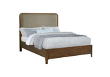 223321Q Maderia 57-inch Upholstered Queen Panel Bed Walnut