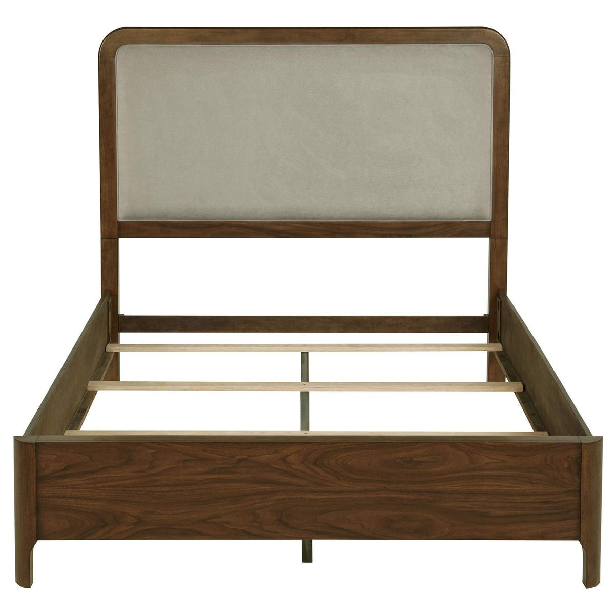 223321Q Maderia 57-inch Upholstered Queen Panel Bed Walnut