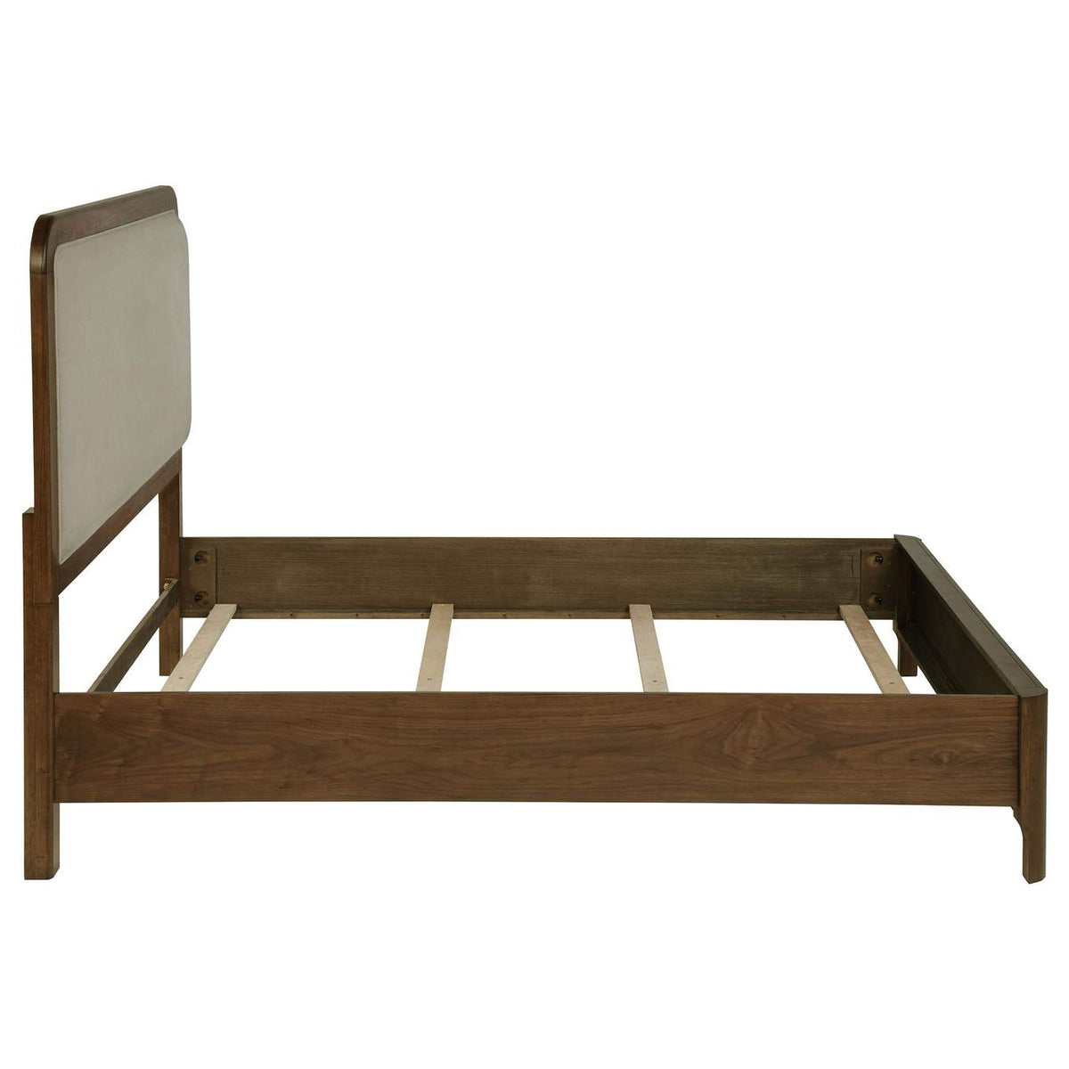 223321Q Maderia 57-inch Upholstered Queen Panel Bed Walnut