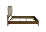 223321Q Maderia 57-inch Upholstered Queen Panel Bed Walnut