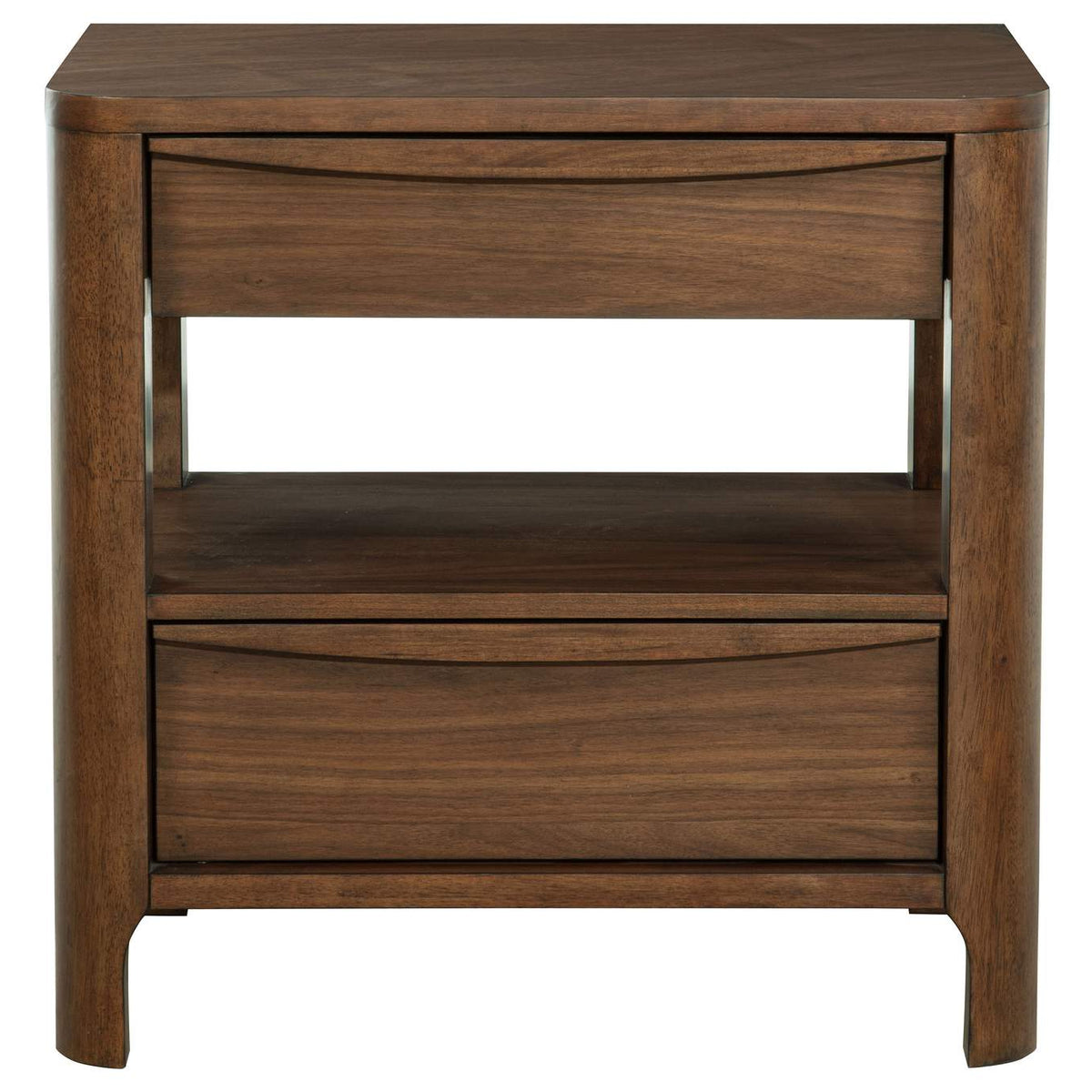 223322 Maderia 2-drawer Nightstand Bedside Table Walnut