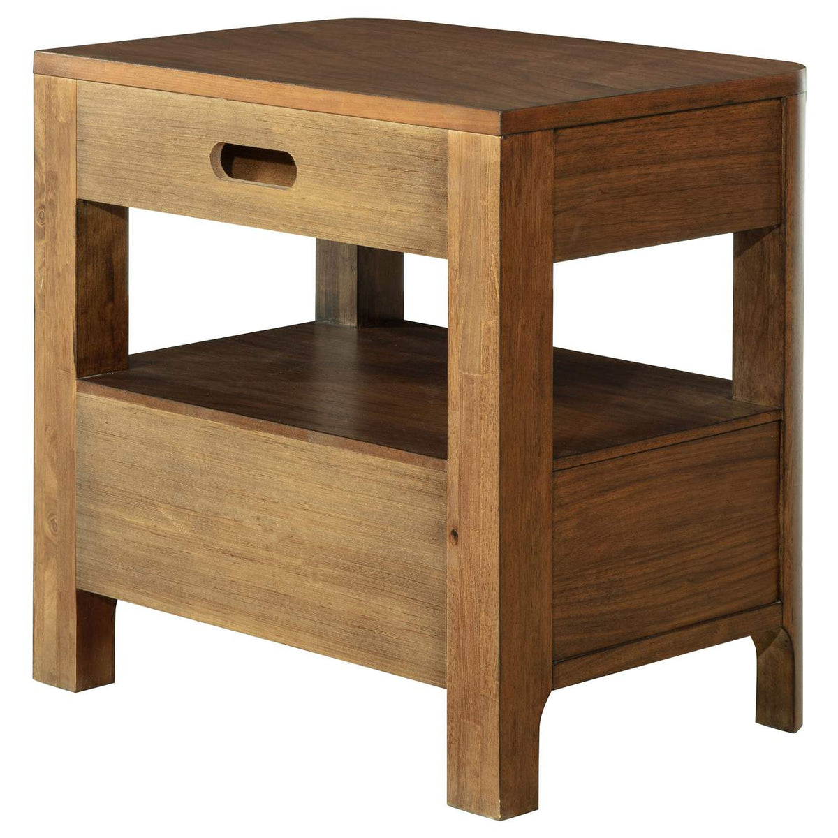 223322 Maderia 2-drawer Nightstand Bedside Table Walnut