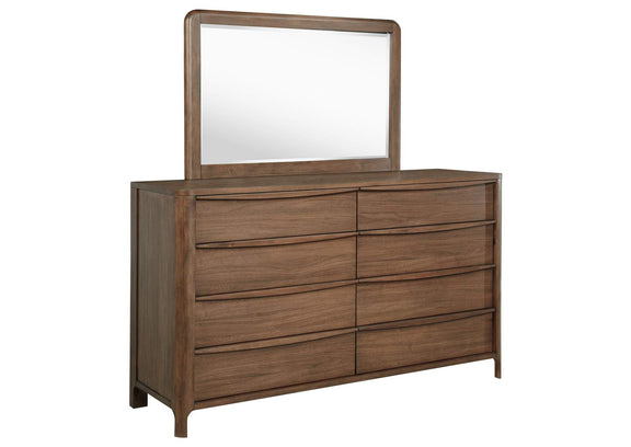 223323M Maderia 8-drawer Dresser and Mirror Walnut