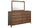 223323M Maderia 8-drawer Dresser and Mirror Walnut