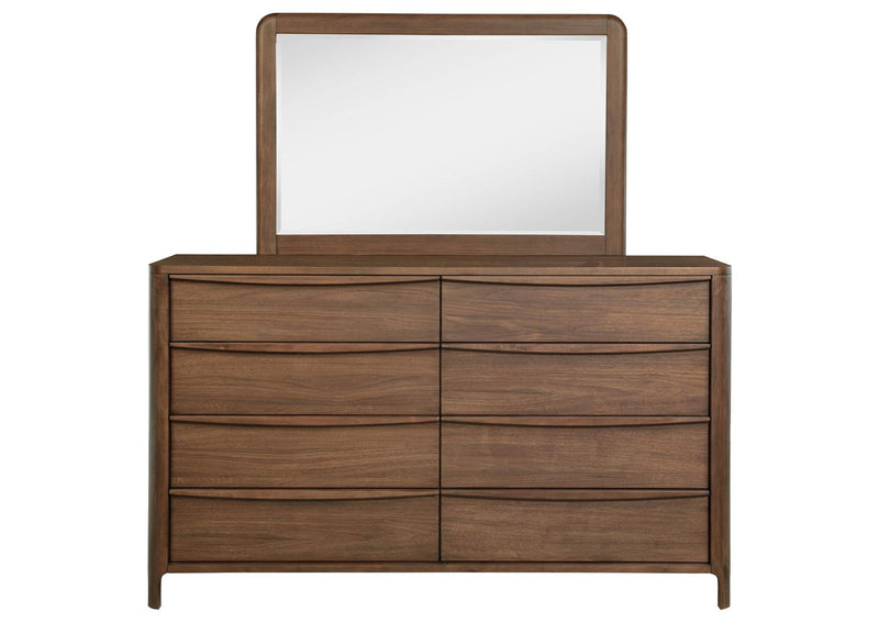 223323M Maderia 8-drawer Dresser and Mirror Walnut