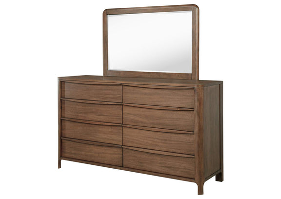 223323M Maderia 8-drawer Dresser and Mirror Walnut