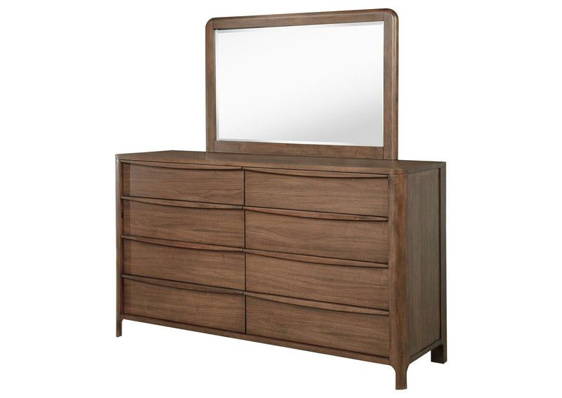 223323M Maderia 8-drawer Dresser and Mirror Walnut