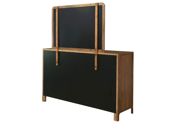 223323M Maderia 8-drawer Dresser and Mirror Walnut