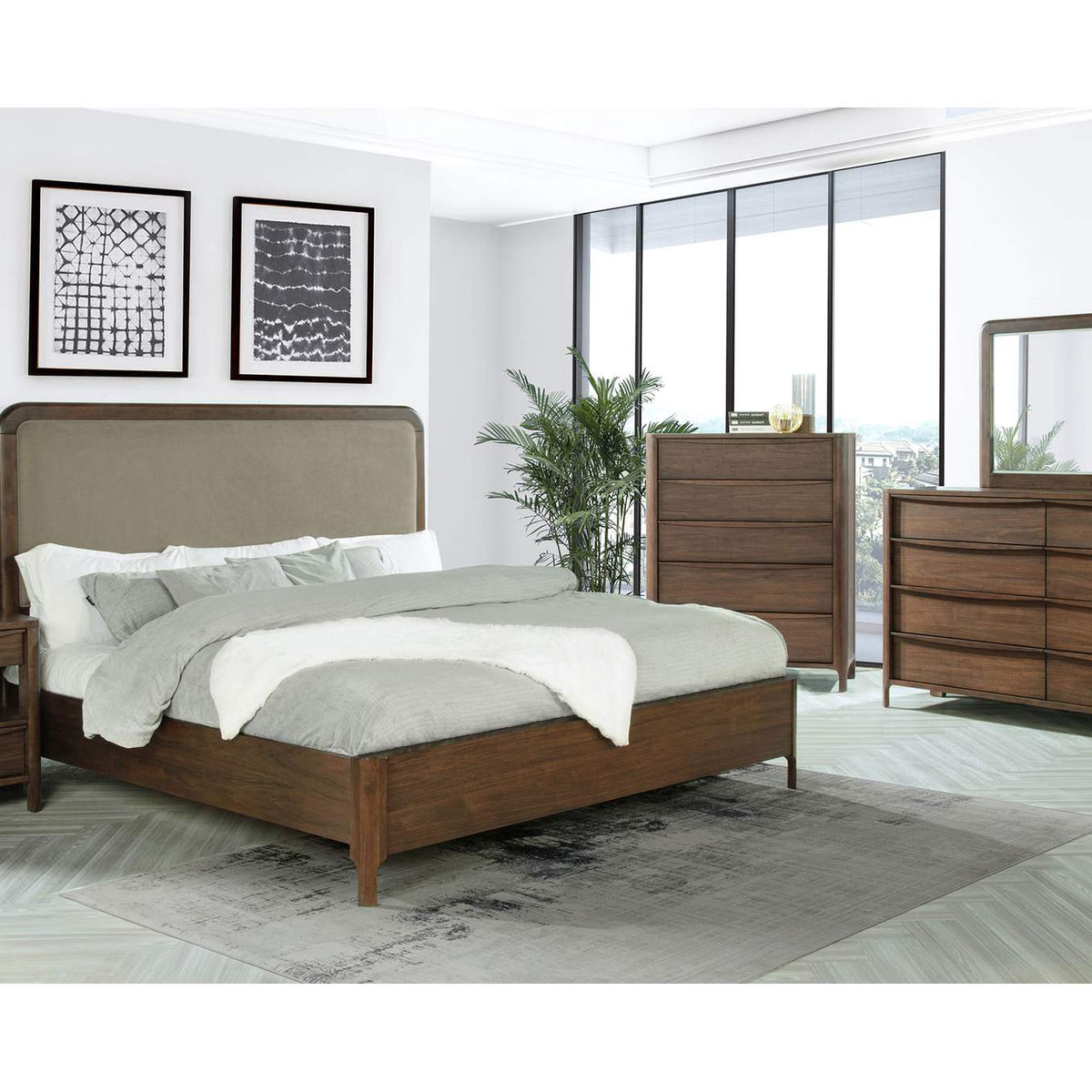 223323 Maderia 8-drawer Dresser Cabinet Walnut
