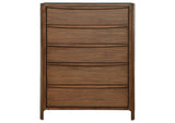 223325 Maderia 5-drawer Chest of Drawers Walnut