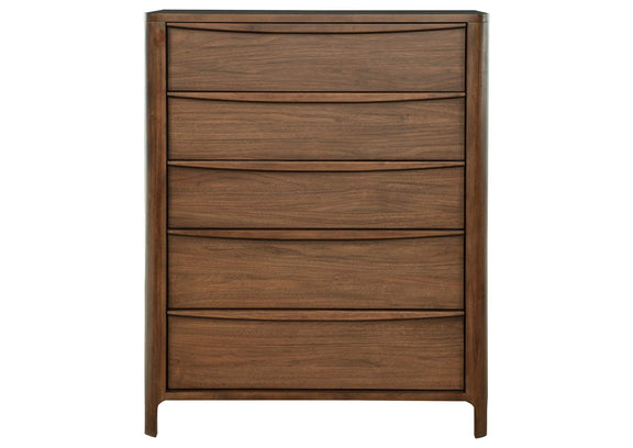 223325 Maderia 5-drawer Chest of Drawers Walnut