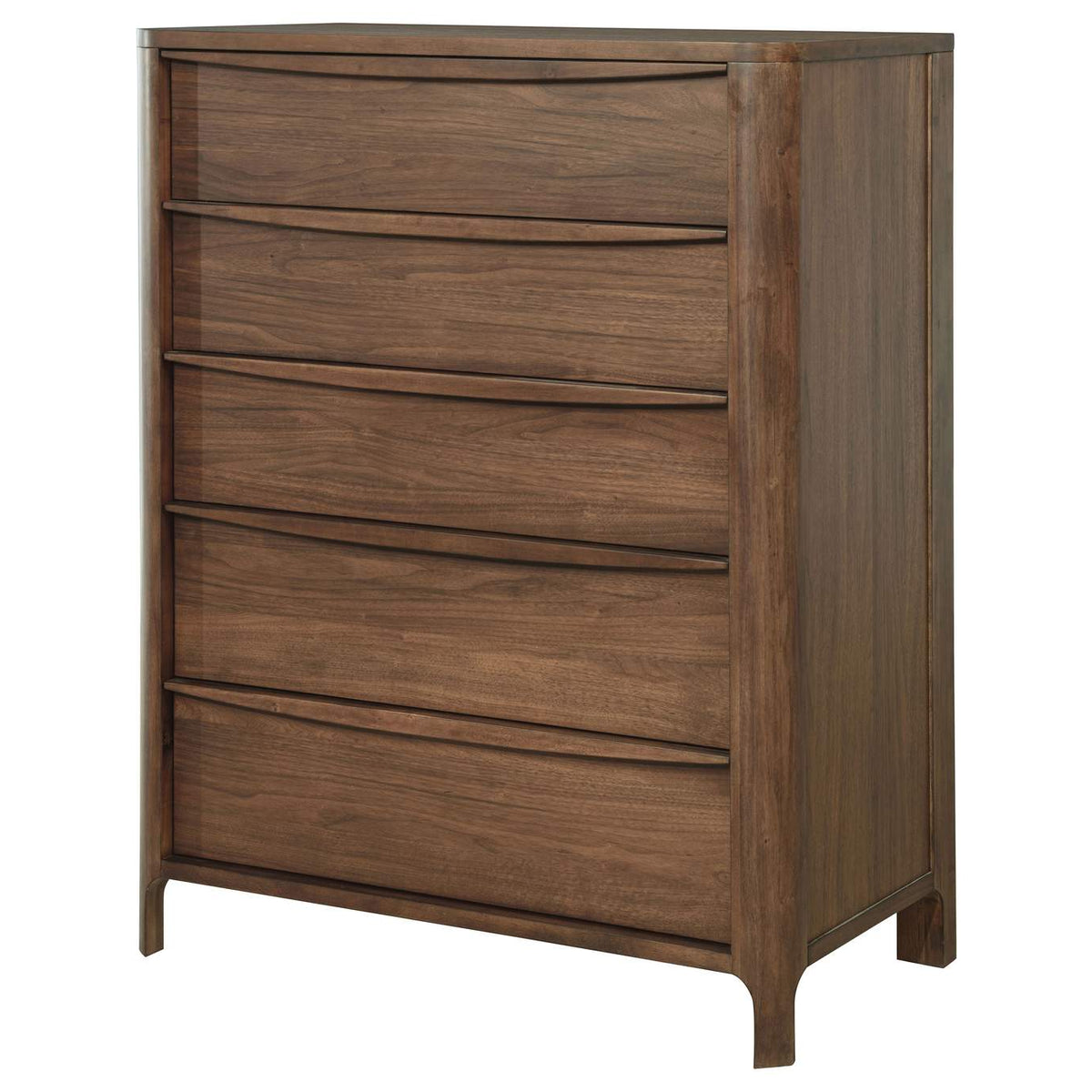223325 Maderia 5-drawer Chest of Drawers Walnut