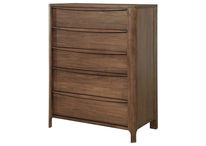 223325 Maderia 5-drawer Chest of Drawers Walnut