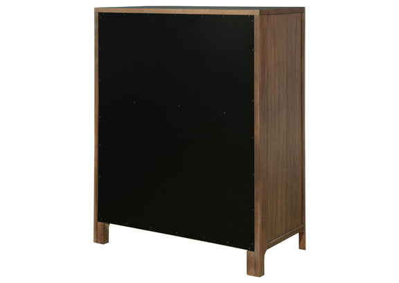 223325 Maderia 5-drawer Chest of Drawers Walnut