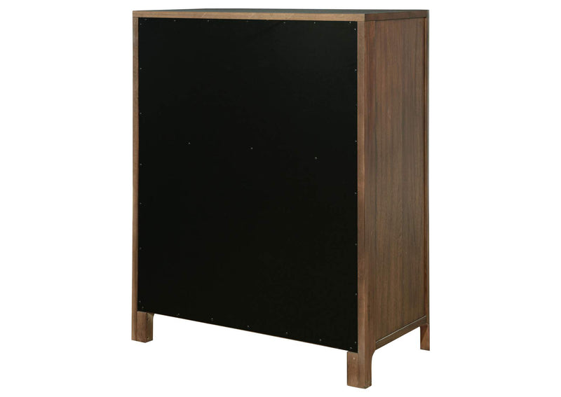 223325 Maderia 5-drawer Chest of Drawers Walnut