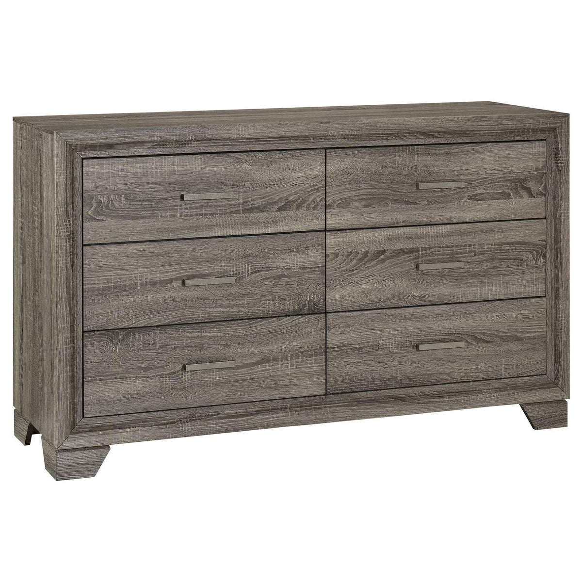 223341KE-S4 Wright 4-piece Eastern King Bedroom Set Brown Oak