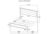 223341KW-S4 Wright 4-piece California King Bedroom Set Brown Oak