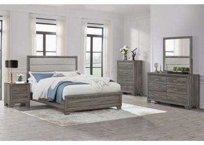 223341KW-S5 Wright 5-piece California King Bedroom Set Brown Oak