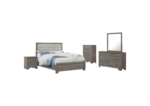 223341KW-S5 Wright 5-piece California King Bedroom Set Brown Oak
