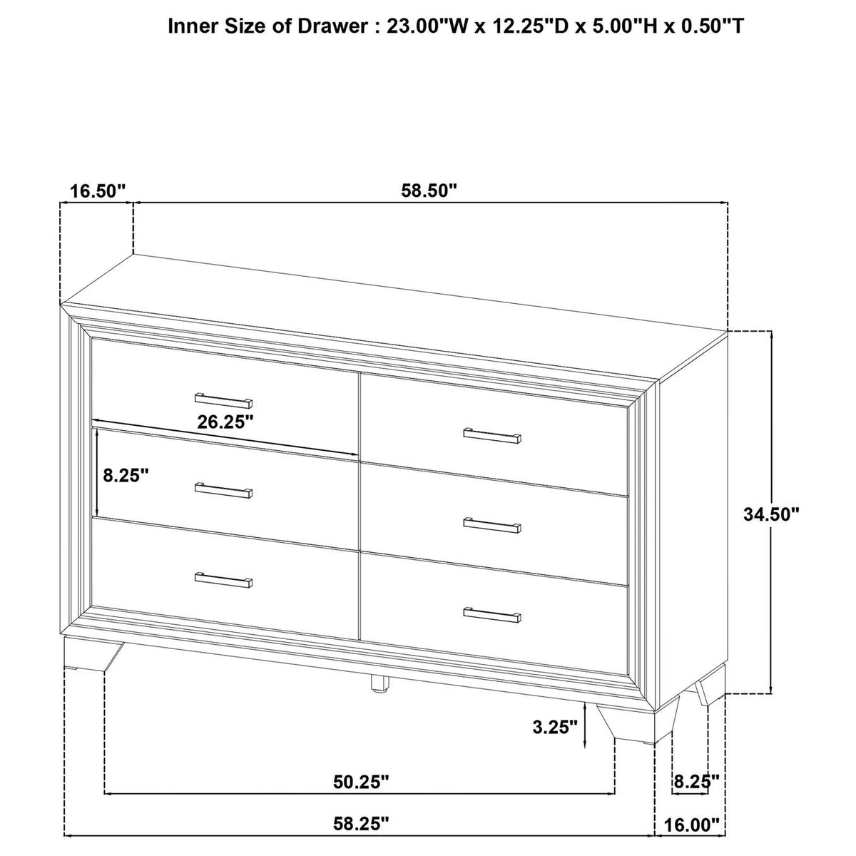 223341KW-S5 Wright 5-piece California King Bedroom Set Brown Oak
