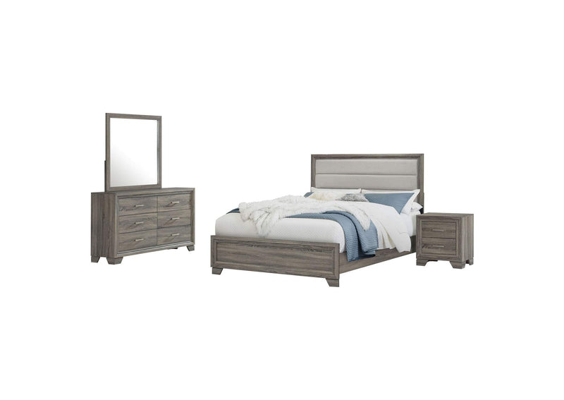 223341Q-S4 Wright 4-piece Queen Bedroom Set Brown Oak