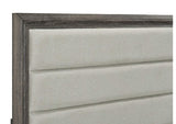 223341Q Wright 52-inch Upholstered Queen Bed Brown Oak
