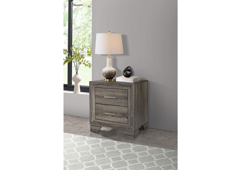 223342 Wright 2-drawer Nightstand Bedside Table Brown Oak