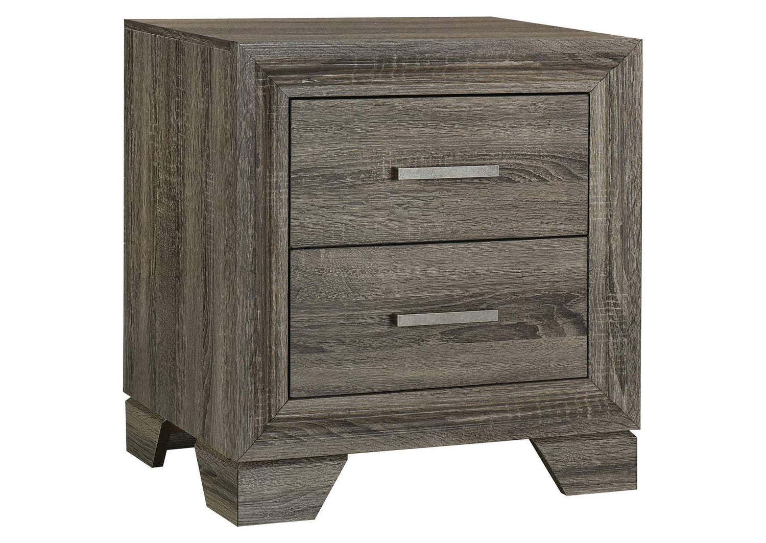 223342 Wright 2-drawer Nightstand Bedside Table Brown Oak