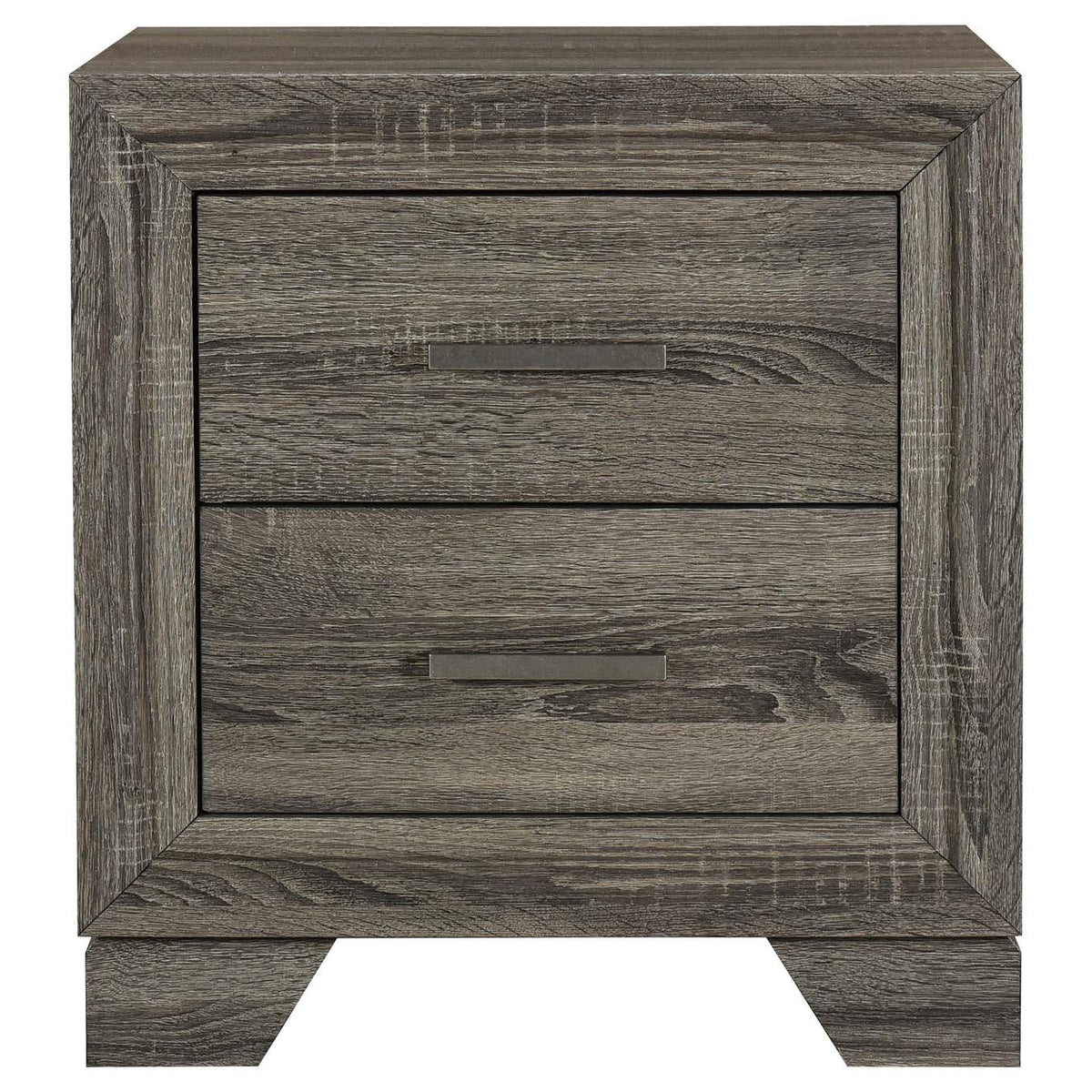 223342 Wright 2-drawer Nightstand Bedside Table Brown Oak