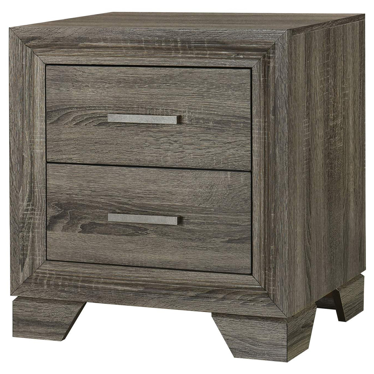 223342 Wright 2-drawer Nightstand Bedside Table Brown Oak