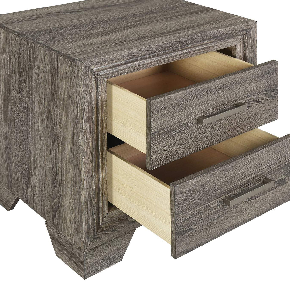 223342 Wright 2-drawer Nightstand Bedside Table Brown Oak