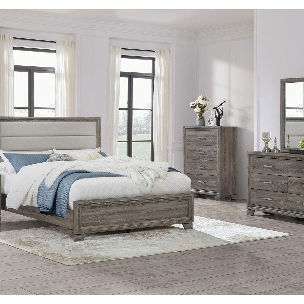 223342 Wright 2-drawer Nightstand Bedside Table Brown Oak