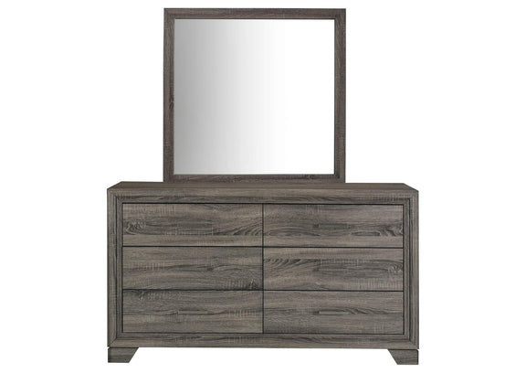 223343M Wright 6-drawer Dresser and Mirror Brown Oak