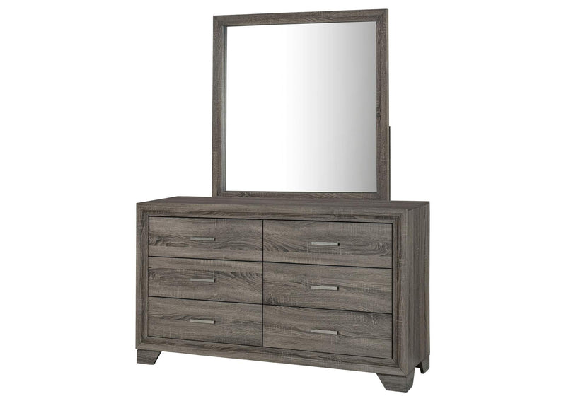 223343M Wright 6-drawer Dresser and Mirror Brown Oak