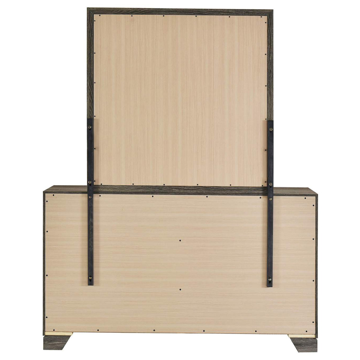 223343M Wright 6-drawer Dresser and Mirror Brown Oak