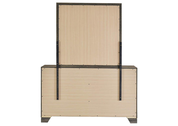 223343M Wright 6-drawer Dresser and Mirror Brown Oak