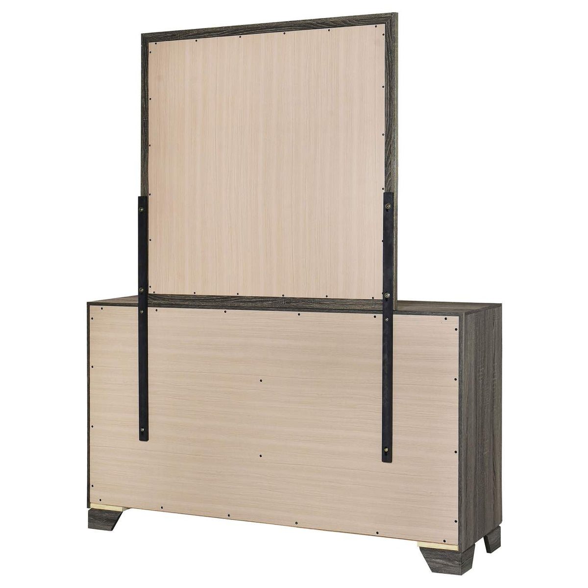223343M Wright 6-drawer Dresser and Mirror Brown Oak