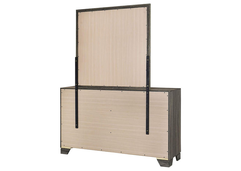 223343M Wright 6-drawer Dresser and Mirror Brown Oak
