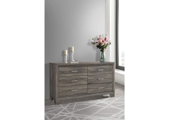223343 Wright 6-drawer Dresser Cabinet Brown Oak