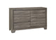 223343 Wright 6-drawer Dresser Cabinet Brown Oak