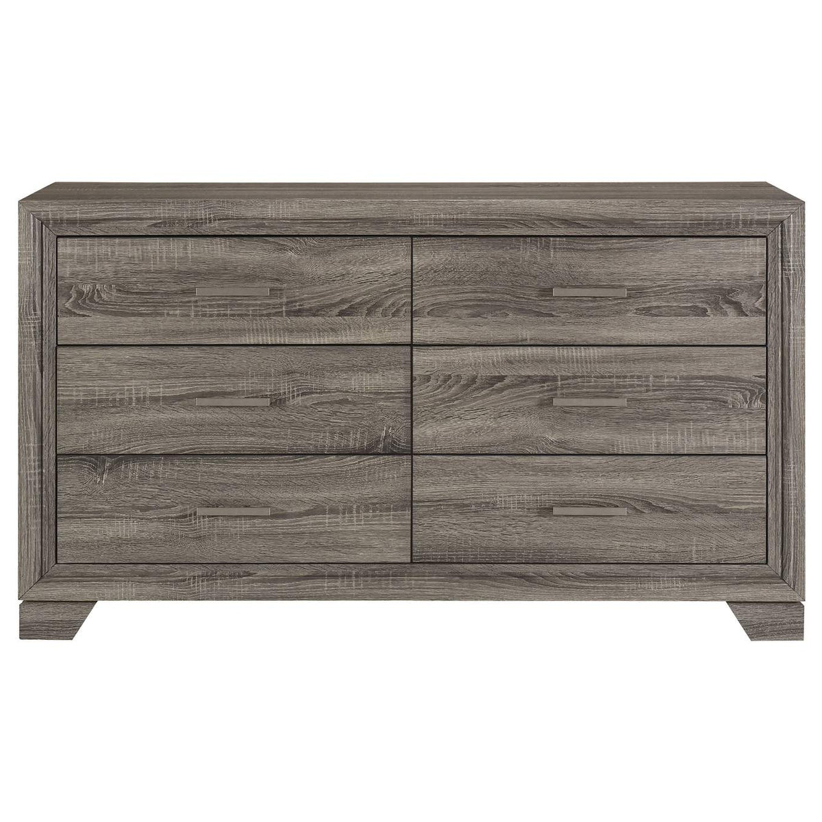 223343 Wright 6-drawer Dresser Cabinet Brown Oak