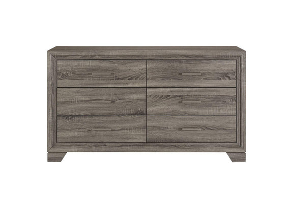 223343 Wright 6-drawer Dresser Cabinet Brown Oak