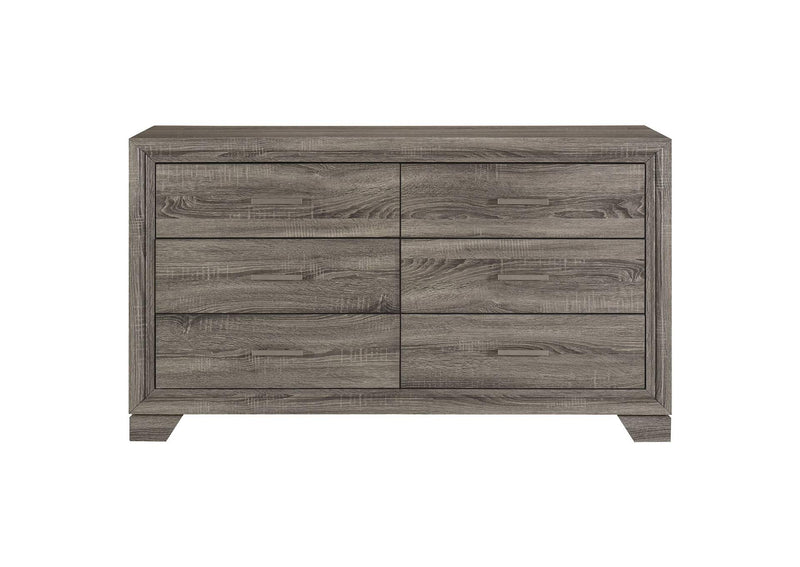223343 Wright 6-drawer Dresser Cabinet Brown Oak