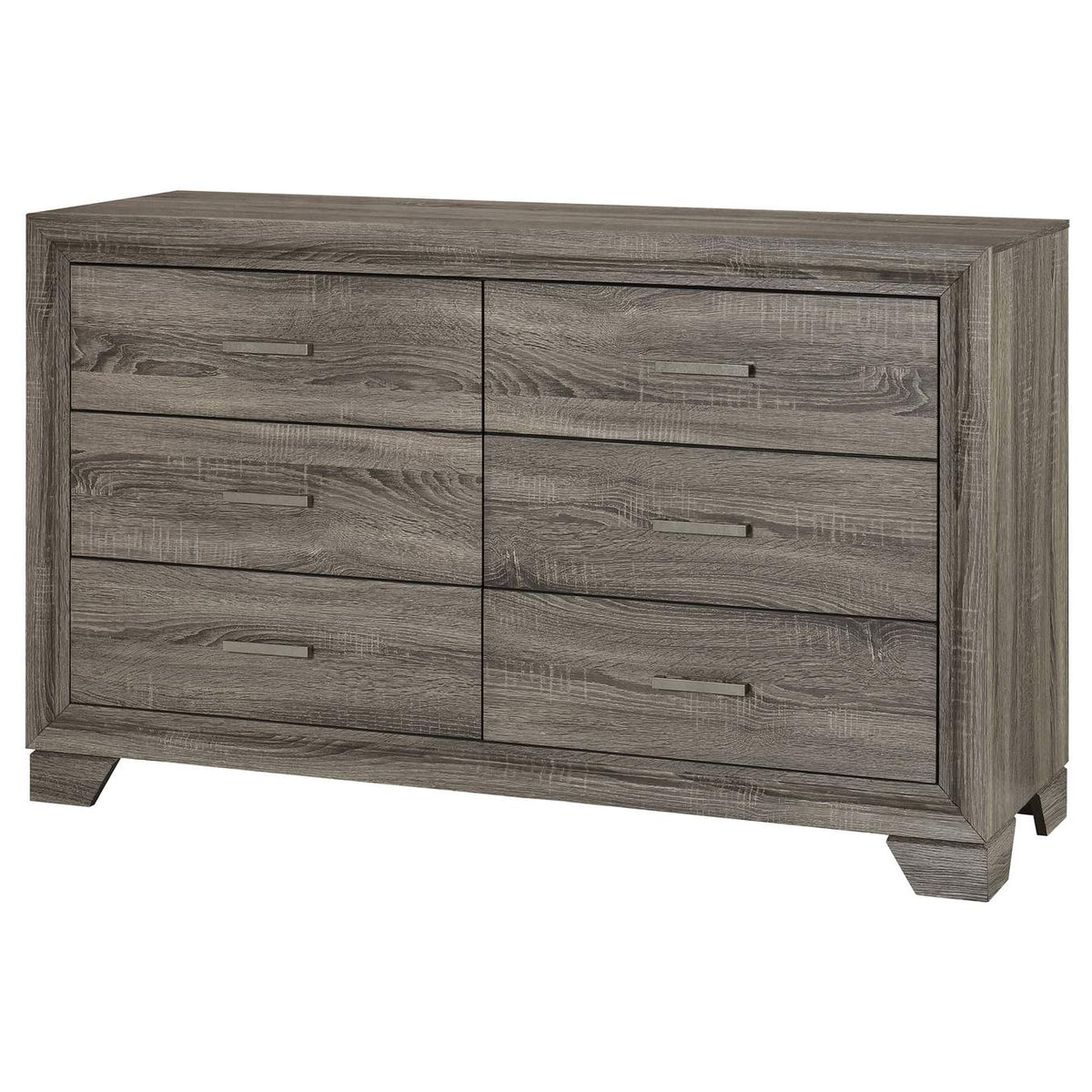 223343 Wright 6-drawer Dresser Cabinet Brown Oak
