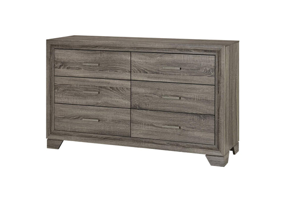 223343 Wright 6-drawer Dresser Cabinet Brown Oak