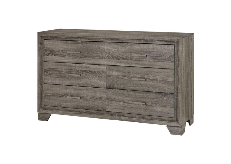 223343 Wright 6-drawer Dresser Cabinet Brown Oak