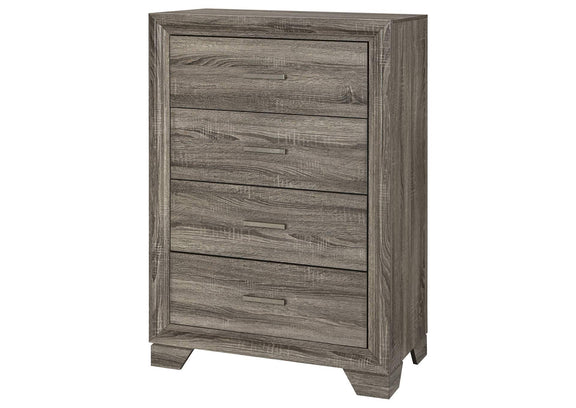 223345 Wright 4-drawer Chest of Drawers Brown Oak