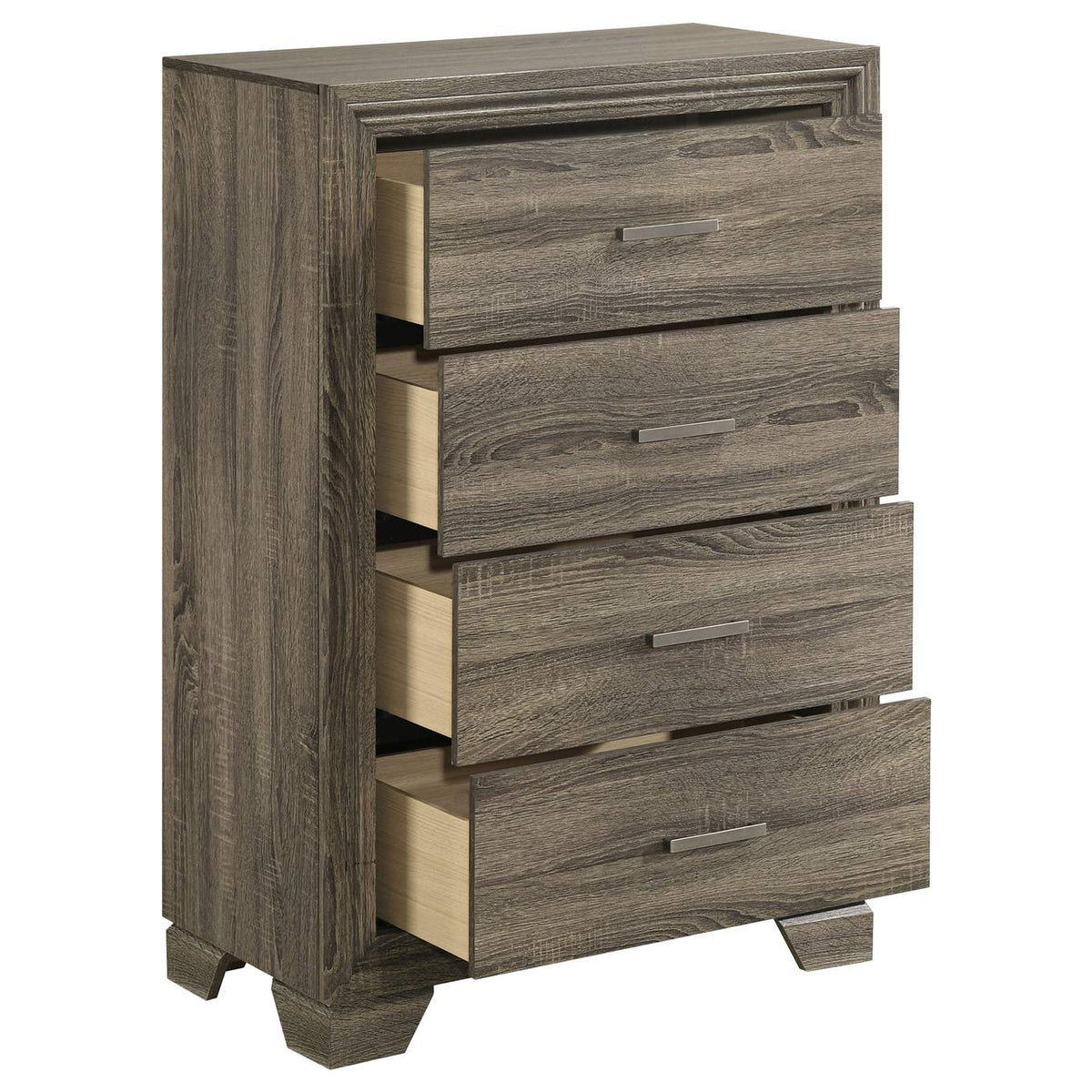223345 Wright 4-drawer Chest of Drawers Brown Oak