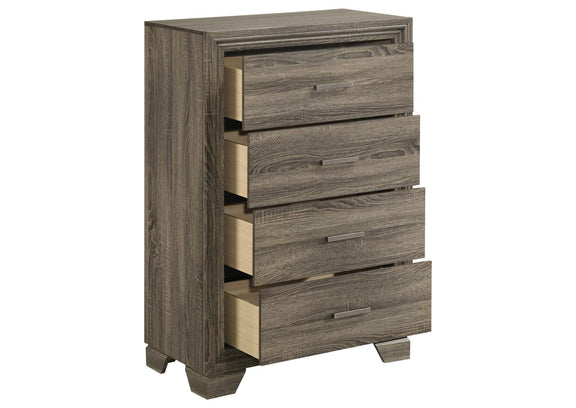 223345 Wright 4-drawer Chest of Drawers Brown Oak
